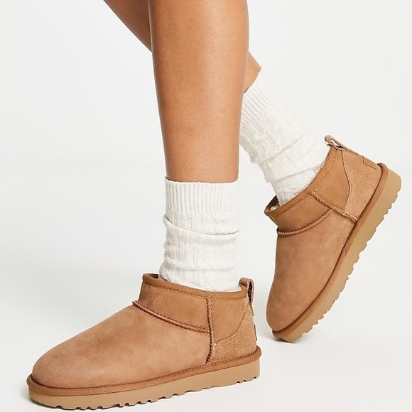 UGG Women’s Classic Ultra Mini Chestnut Boots - Picture 10 of 11